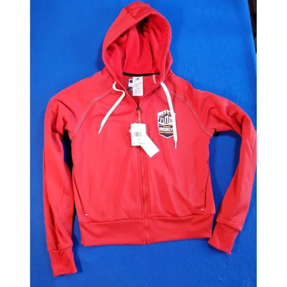 Adidas Medical BROOKLYN HALF MARATHON Hoodie Full Zip Track Size Small NEW